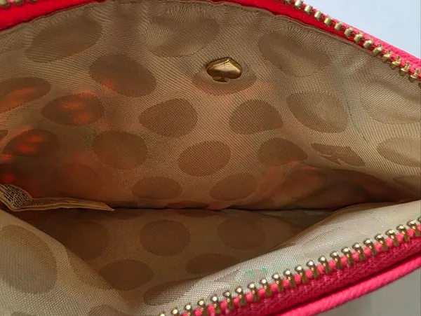 Kate Spade Pink perforated leather Cedar Street Lacey Pouch - Image 6