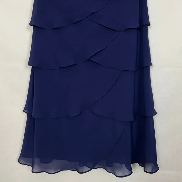 Alex Evenings Ruffed Midi Dress Womens 10 Party Cocktail Wedding Formal Glam - Image 5