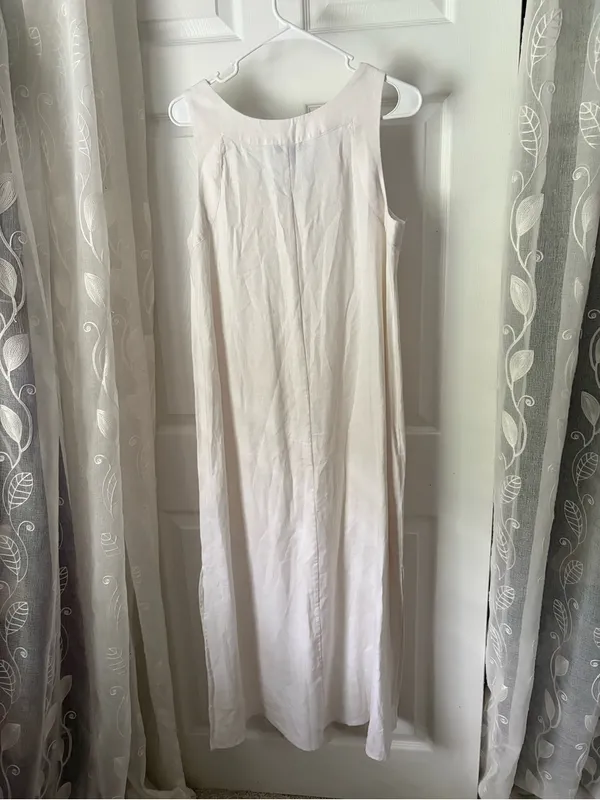 New NWT DKNY Women's Sleeveless linen blended maxi dress size S - Image 5