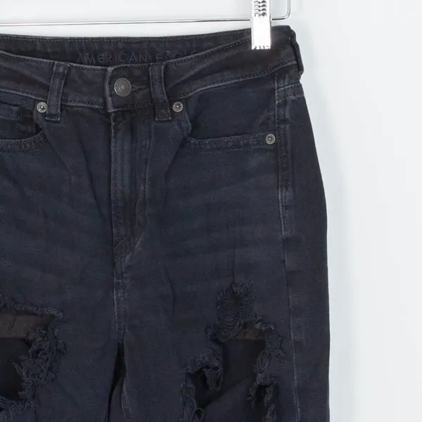 American Eagle High Rise‎ Distressed Mom Jeans Women's Size 00R - Image 2