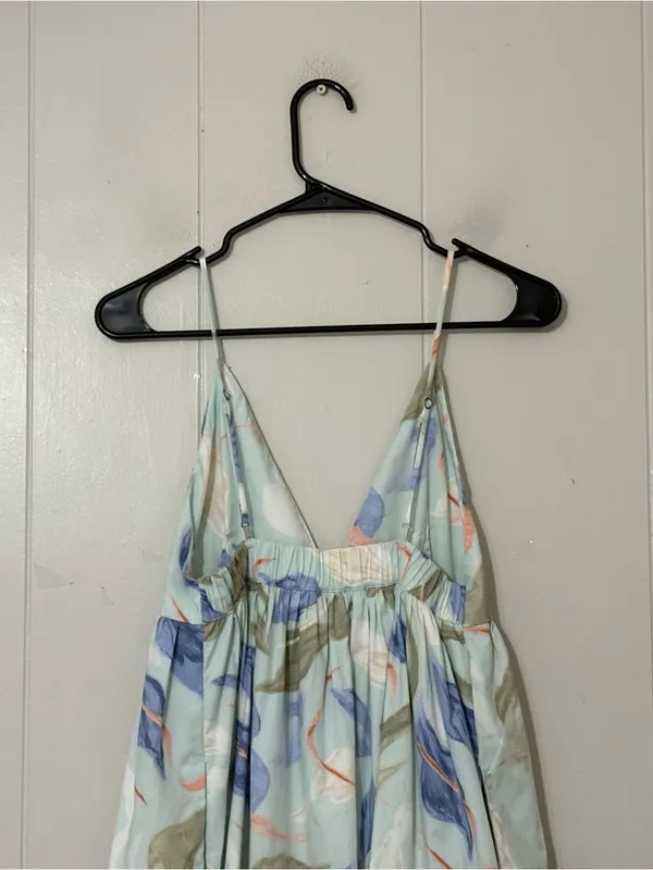Abercrombie & Fitch Floral Sundress Sleeveless Mini Dress Blue Size S - Image 13