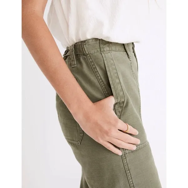 Madewell Griff Pants Plus Size 32 Green Utility High Rise Tapered Cargo Normcore - Image 2