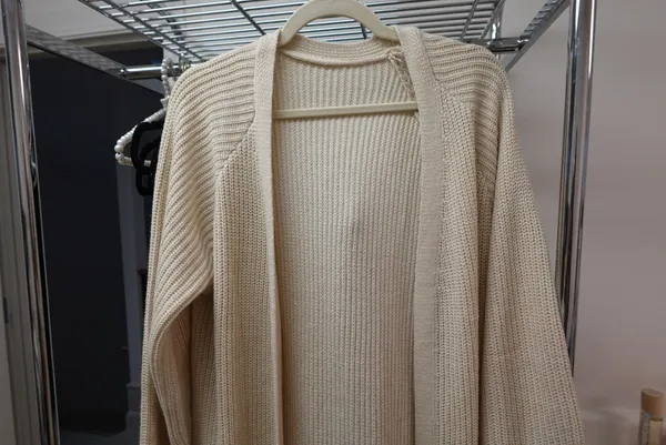 Dustier split sides open knit cardigan Tan Size L - Image 4