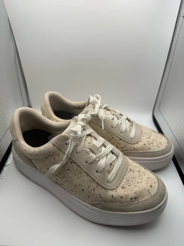 Kizik Prague Shoes Women Size 7‎ WIDE beige Speckled Comfort Casual Sneakers - Image 3