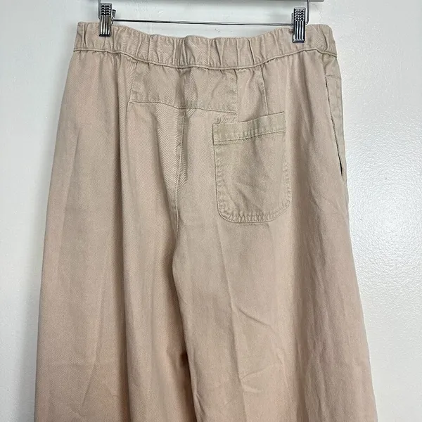 FREE PEOPLE After Love Roll Cuff Wide Leg Pants in Sandshell Size Medium - Image 9