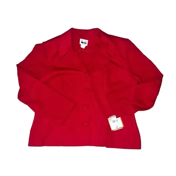 NWT Lesile Fay Dark Pink /‎ Red Blazer Size 18 - Image 2