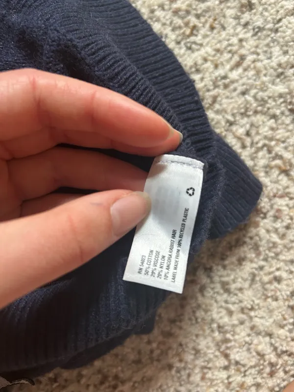 Gap Navy Blue Hooded Sweater  - Image 5