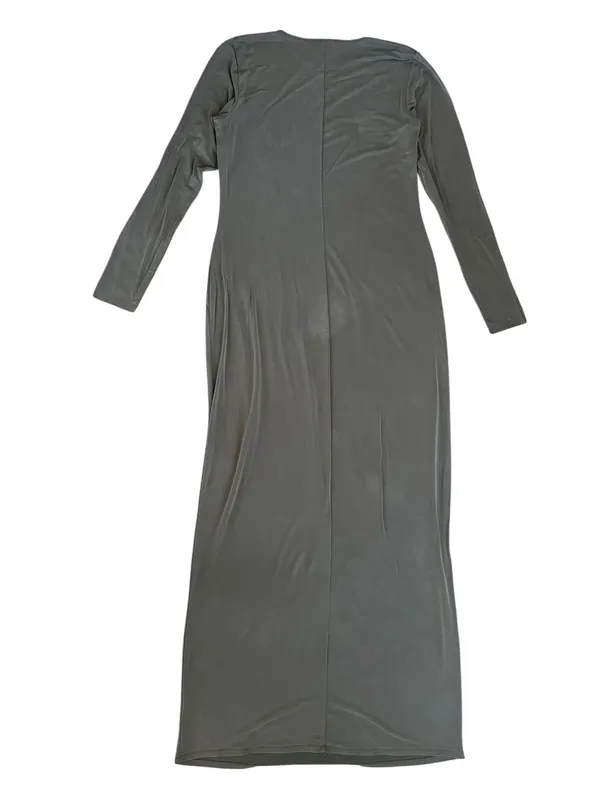 Skims Women’s Smooth Lounge Long Sleeve Maxi Dress Gunmetal Gray Size 2X - Image 6
