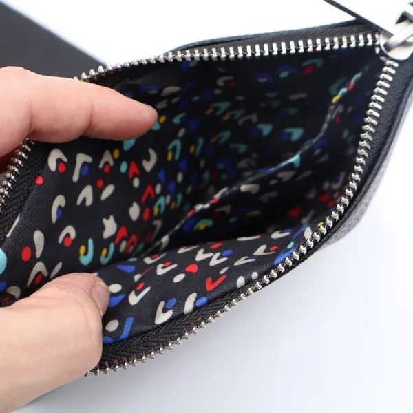 French Connection Lara Pebble Double Slim Pouches Wristlet Black - Image 6