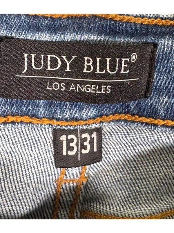 NEW Judy Blue High Waist Destroy Fray Hem Bootcut Jeans Size 31 - Image 11