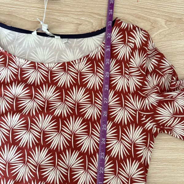 Boden US 8 NEW Lucie Brown/White Palm Leaf Print Mini‎ Dress - Image 9