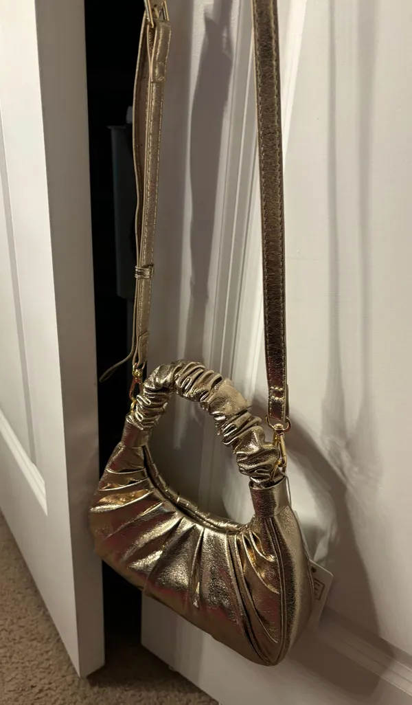 Gold Metallic Purse/handbag - Image 2