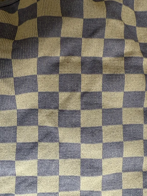 Purple Checker Halter Crop Top - Image 2