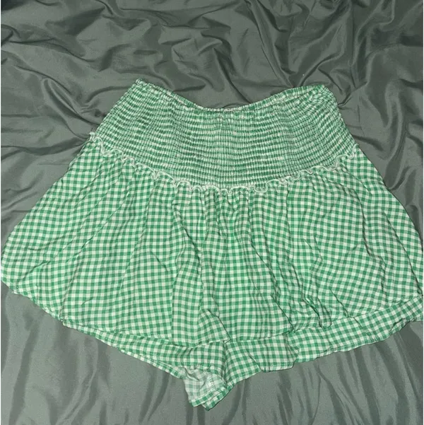 TJ Maxx Skort Gingham Green Size L - Image 4
