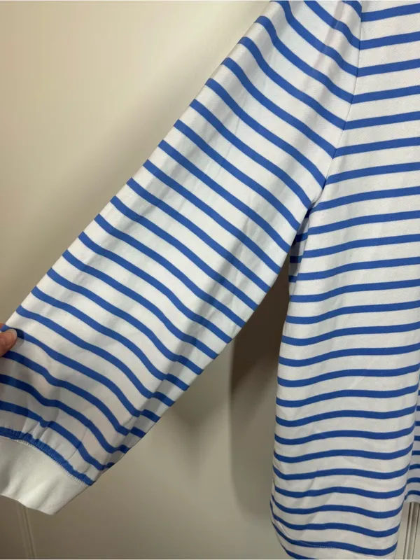 Talbots Breton Stripe Collar Sweatshirt‎ Nautical Preppy Coastal Resortwear 3X - Image 4