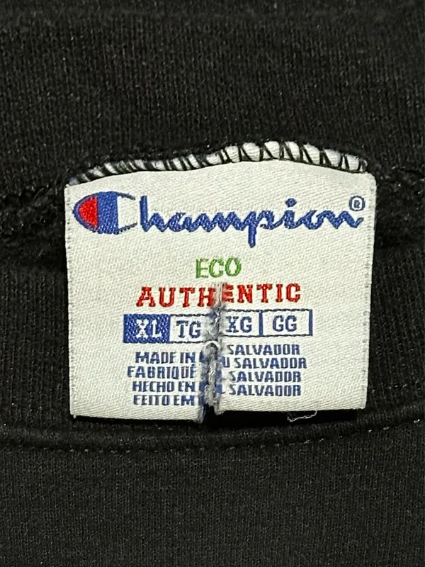 Champion Eco Fleece Black Crewneck Sweatshirt - Image 6