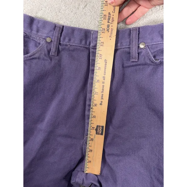 VTG Women's 90s Purple Wash Denim Wrangler Jeans 13/14x34(38x34) Cowgirl Cut USA - Image 8