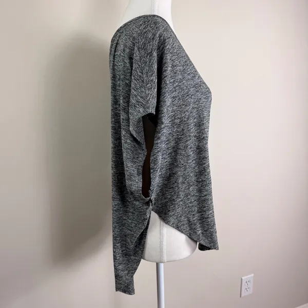Beyond Yoga Gray Spacedye Poncho Top High‎ Low Relaxed Activewear USA Made Large - Image 2