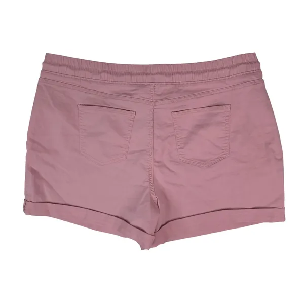 Time and‎ Tru Knit Shorts Women XL 16-18 Pink Relaxed Fit Elastic Waist Cuffed - Image 2