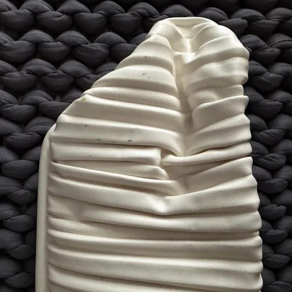 Pleated Dumpling Clutch White - Image 8