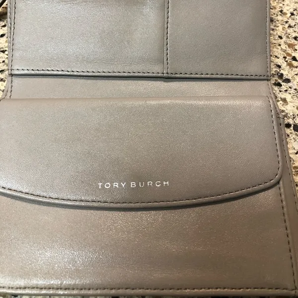 Tory Burch Marion Embossed Leather Convertible Clutch Wristlet, Taupe - Image 7
