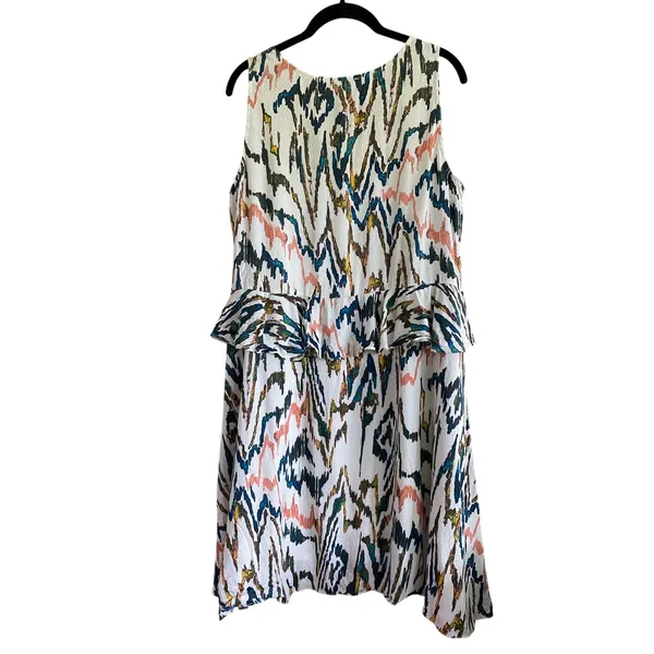 1.State Patterned Sleeveless Peplum Dress Size Medium - Image 9