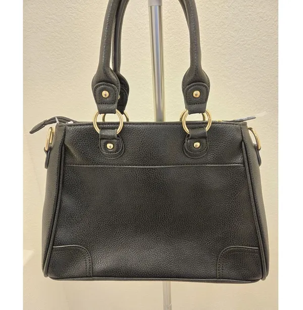 The Danbury Mint GS Monogram Black Handbag NEW Purse Top Handles and Strap - Image 4