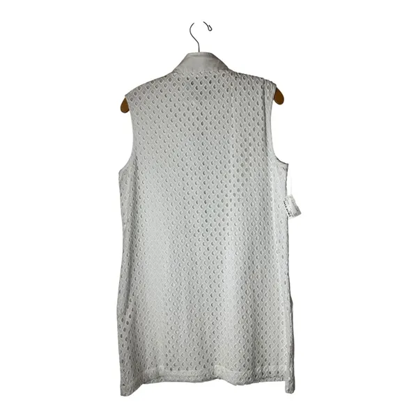 Michael‎ Stars Dress Women Medium White Eyelet Sleeveless Shirt Dress Vest NWT - Image 2