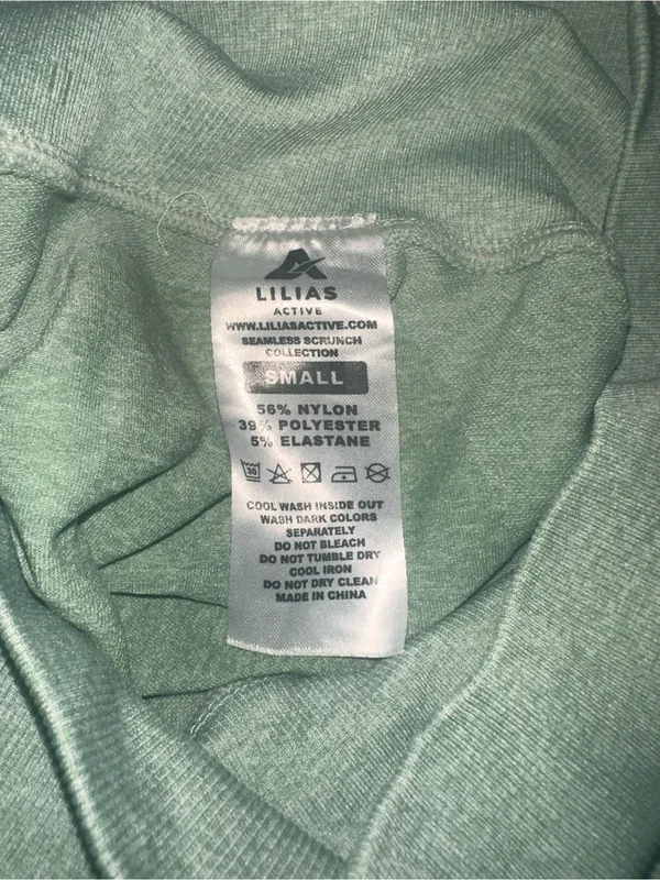 Lilias Active Mint Green Seamless Active Leggings Scrunch NWOT Sz S - Image 3