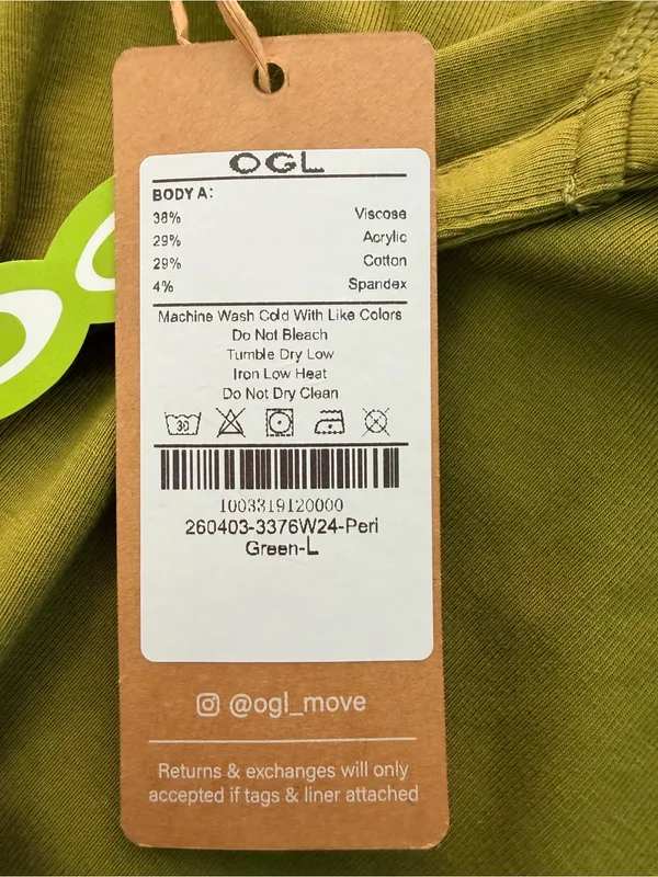 OGL Stand Collar V-Neck Short Sleeve Top Large NEW - Image 8