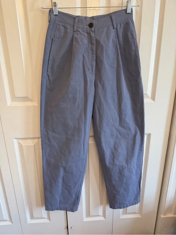 Forte Forte 100% Cotton Stone Casual Pants High Waist Wide Leg Periwinkle Size 0 - Image 2
