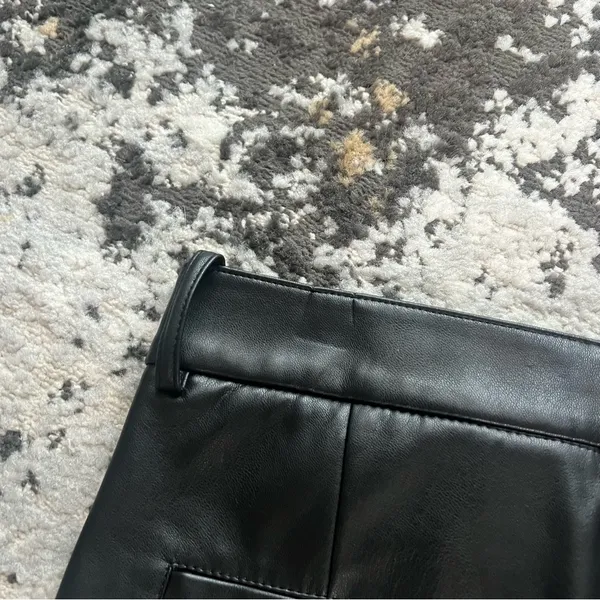 Zara Black Leather Pants - Image 4
