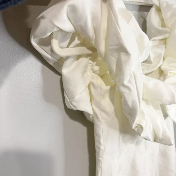 NWT Hello Molly White Bridal Frill Midi Dress | Idolise | Size Small - Image 6