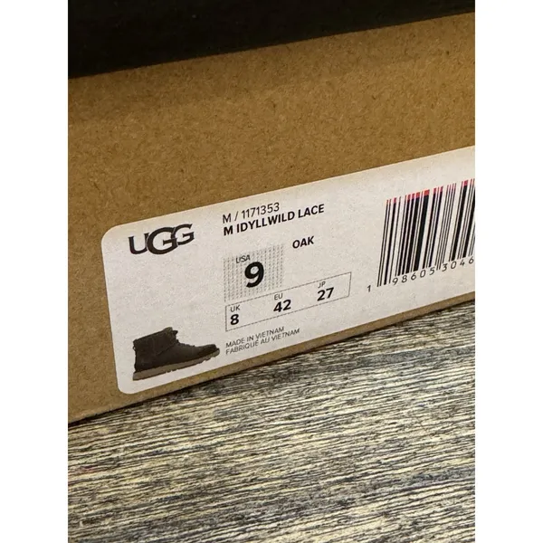 UGG Idyllwild Lace Boots Oak 1171353 Men Size 9 Brown Lace Up Leather - Image 11