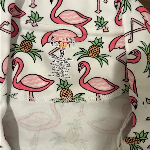 New With Tags Roller Rabbit Freddy Flamingo Polo Pajamas Sz M - Image 6