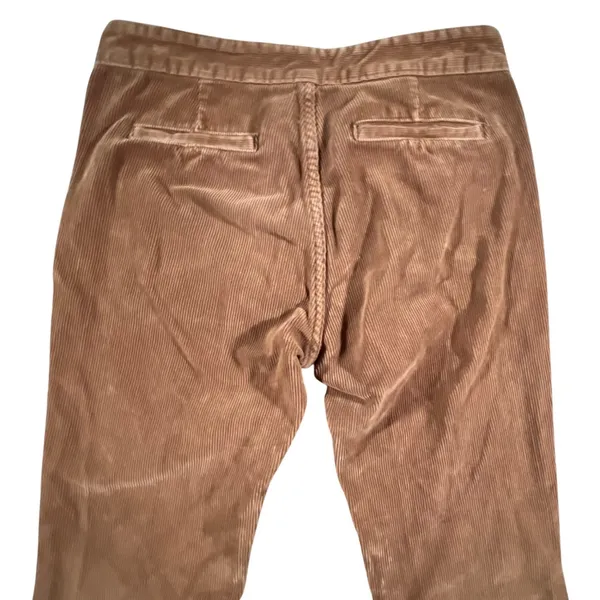 Brandy Melville J. Galt Corduroy Pants Women S Brown Flare Wide Leg Mid Rise 70s - Image 4