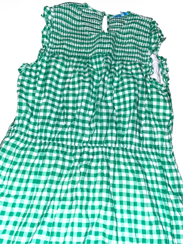 Draper James Green Gingham Sleeveless Dress - Image 3