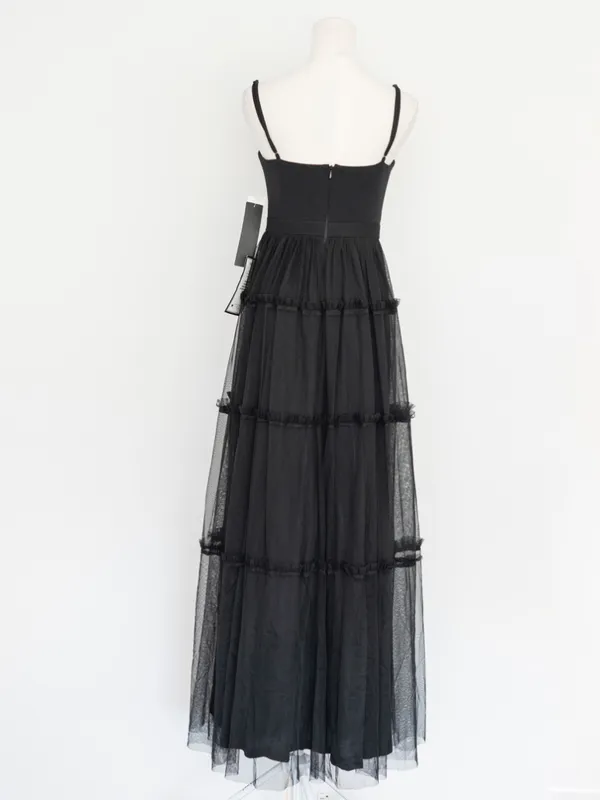 Adrianna Papell - Ruffle Tiered Mesh Sleeveless Gown - Image 6