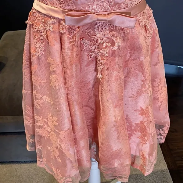 Women’s Dusty Pink Off The Shoulder Short Prom Party Dress CorsetBack Size 4 NWT - Image 3