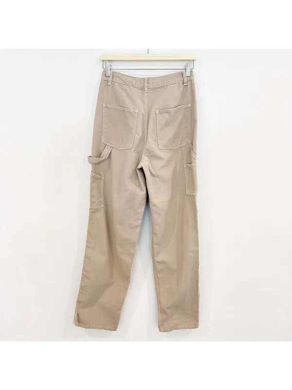 Garage Jeans Size 26‎ Tan Carpenter Cargo Wide Leg Rigid High Rise Grunge Punk - Image 7