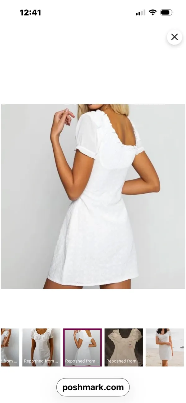 Tiger Mist White eyelet ruffled sleeve dress - Image 10