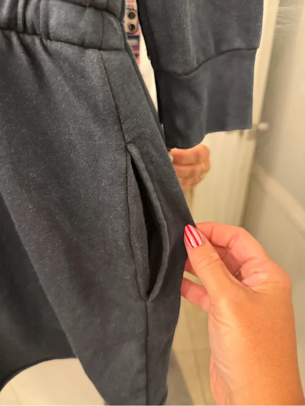 aerie Black Long-Sleeve Drawstring Waist Jumpsuit - Image 5