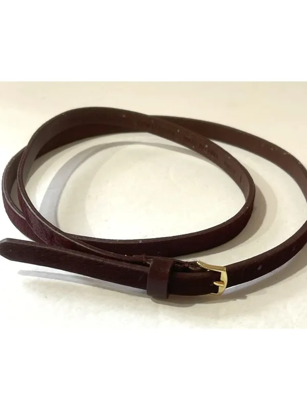 Banana Republic Slim Burgundy Red Leather Belt Size L - Image 3
