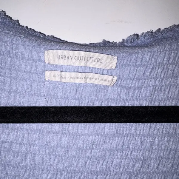 Urban Outfitters blue Ruffled Crop Blouse - Image 2