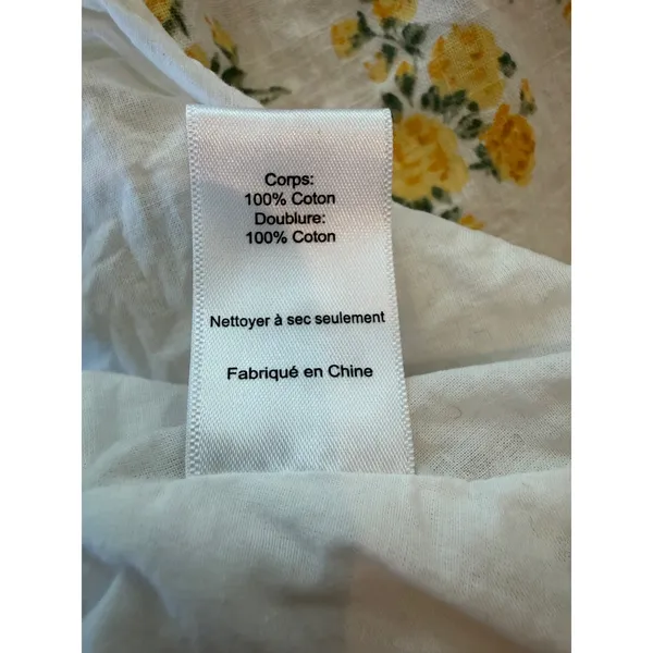 ASTR The Label Floral Blouse M White Yellow Cottagecore Boho Romantic Prairie - Image 10