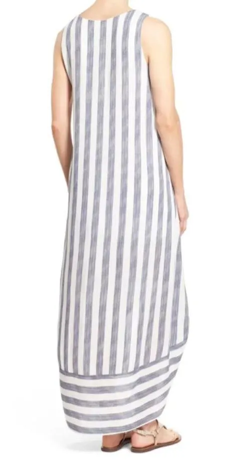 Striped High Low Maxi Dress - Image 3