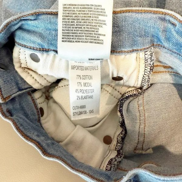 Agolde Womens Denim High Waist Jeans Sz 25 Stretch Comfort Chewed Hem Distress - Image 9