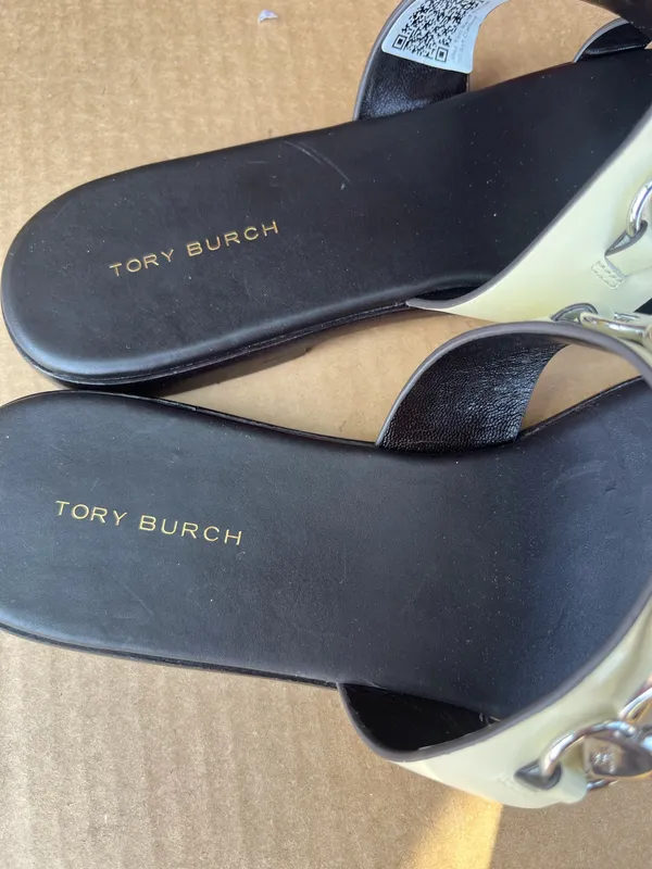 Sandals Mules Tory Burch Jessa Two Band Leather Sandal – Size 7M - Image 5