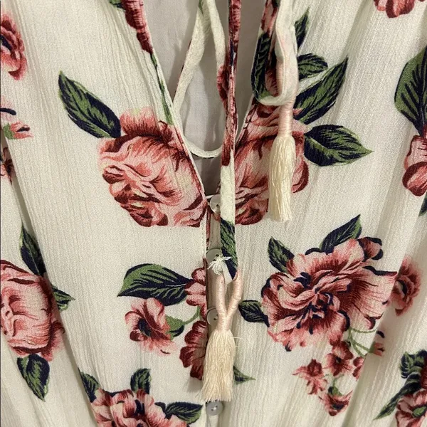 Farm Rio x Anthropologie Anabela Smocked Floral Dress Size XS - Image 8