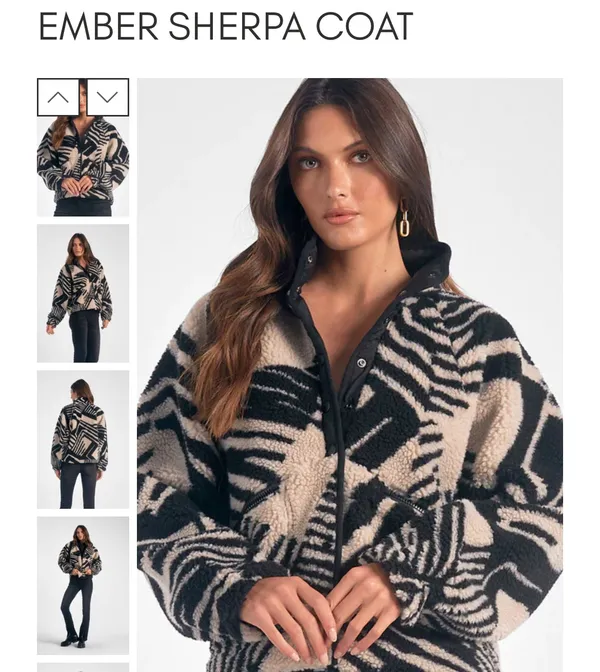 Ember Sherpa Coat Size M - Image 2